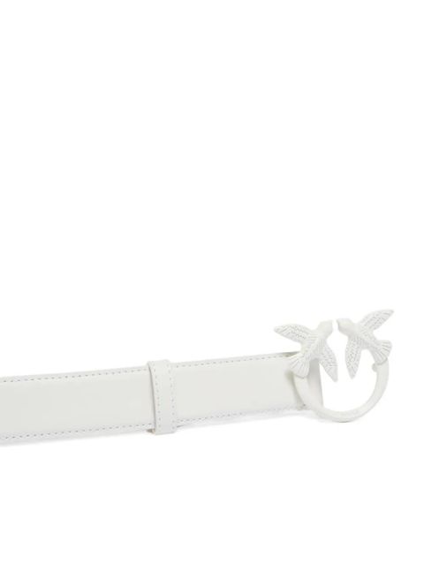 PINKO bird-buckle belt - White
