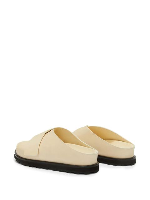 Jil Sander platform leather slides - Neutrals