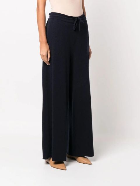Jil Sander drawstring-waist cashmere trousers - Blue