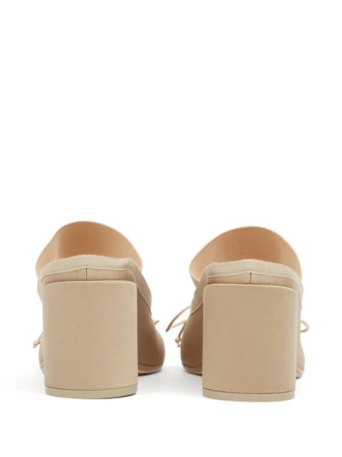 MM6 Maison Margiela 70mm logo-elastic Ballet mules - Neutrals