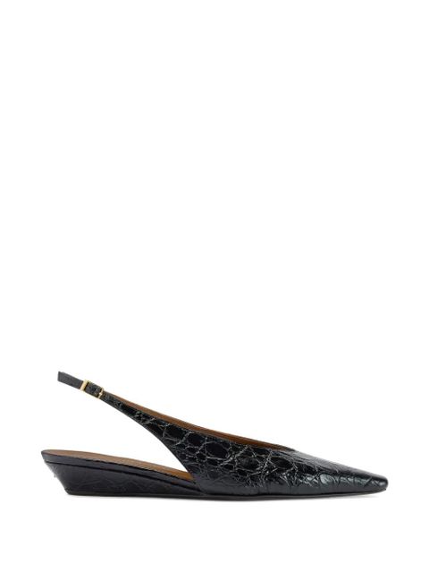 Giuseppe Zanotti Virginia Wedge crocodile-print pumps - Black - zdjęcie produktu nr 1