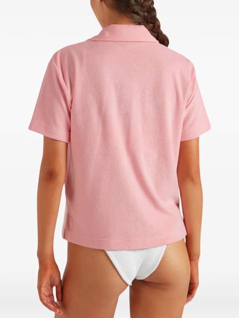 Hunza G short-sleeve towelling shirt - Pink