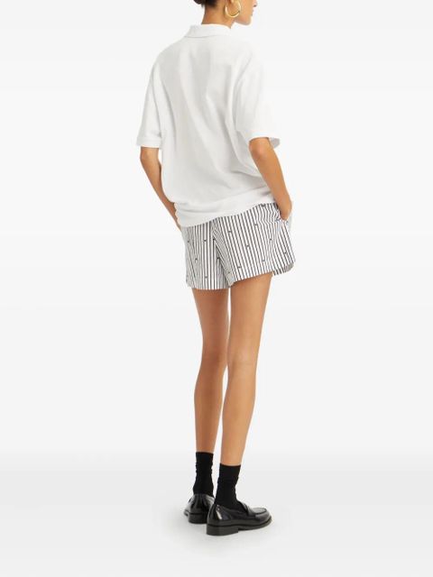 ROTATE BIRGER CHRISTENSEN logo-plaque cotton polo top - White - zdjęcie produktu nr 2