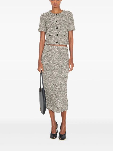 Tory Burch tweed midi skirt - Black - zdjęcie produktu nr 2