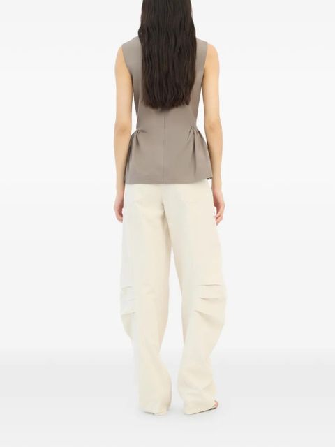 ROTATE BIRGER CHRISTENSEN cream tapered trousers - Neutrals