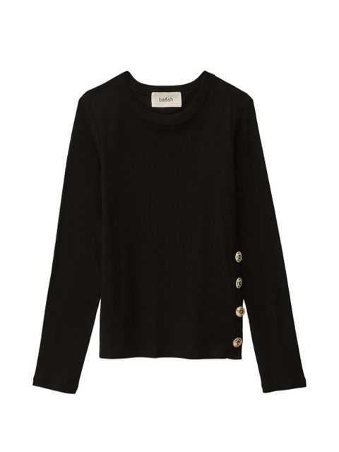 Ba&Sh Giulia buttoned-detail long-sleeve top - Black - zdjęcie produktu nr 1