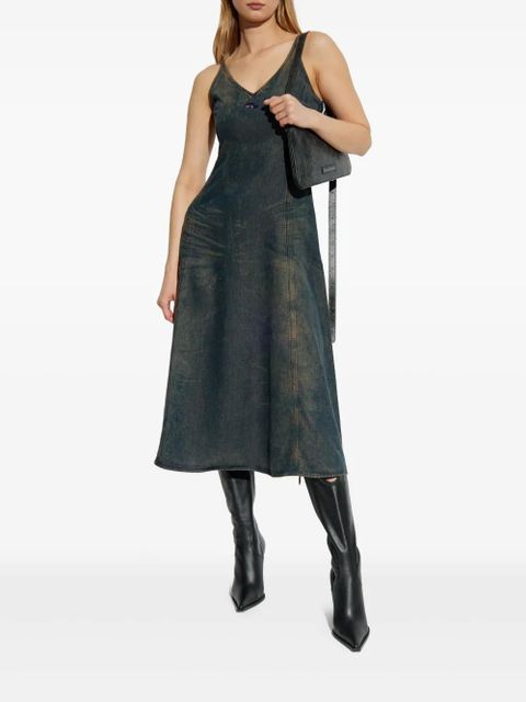 Diesel De-Beld-S V-neck denim dress - Blue