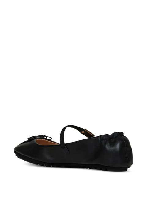 FENDI FF-logo buckle bow-detail ballet flats - Black - zdjęcie produktu nr 2