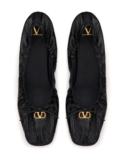 Valentino Garavani VLogo Signature patent ballet flats - Black - zdjęcie produktu nr 2