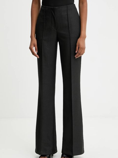 Answear.LAB spodnie damskie kolor szary dzwony medium waist