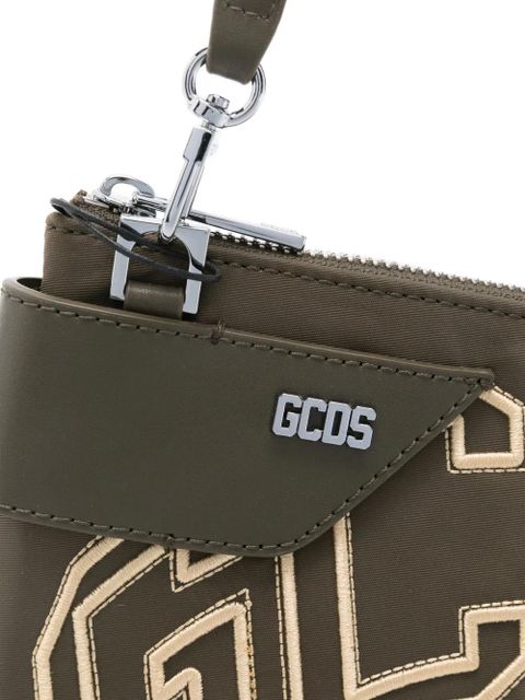 GCDS logo-appliqué shoulder bag - Green