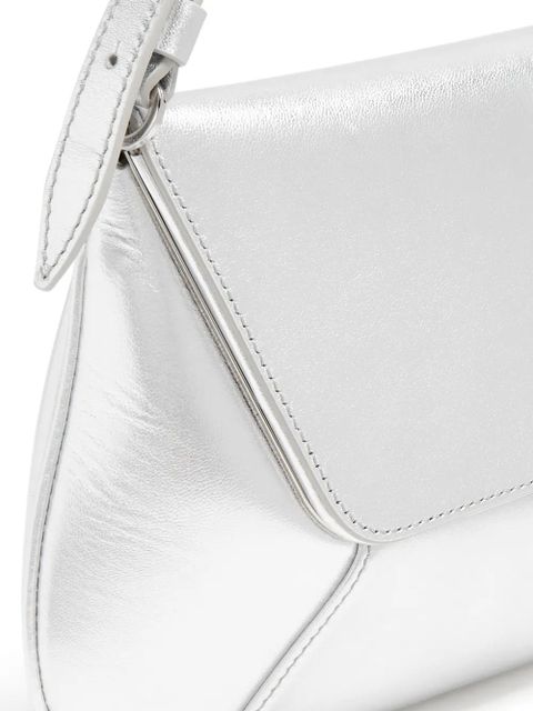 Amina Muaddi Ami metallic-effect leather bag - Silver - zdjęcie produktu nr 2