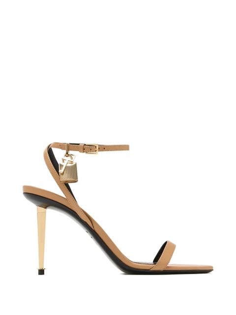 TOM FORD 85mm Padlock heeled pumps - Neutrals - zdjęcie produktu nr 1