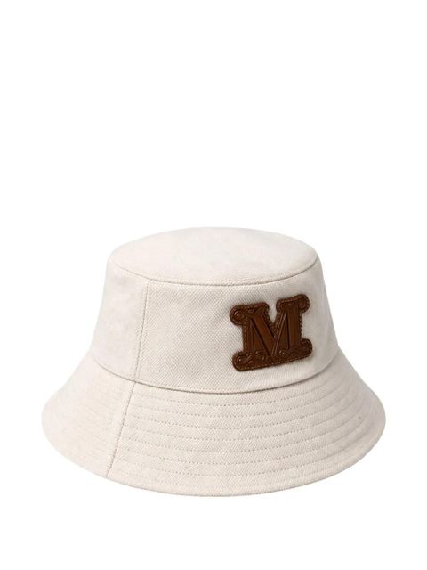 Max Mara logo-appliqué bucket hat - Neutrals - zdjęcie produktu nr 2