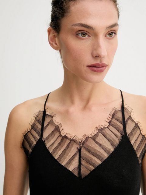 IRO top z dodatkiem wełny kolor czarny WP12MAELLY