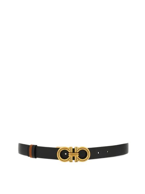 Ferragamo reversible and adjustable Gancini belt - Black