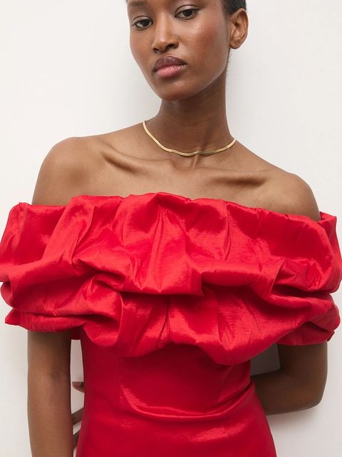 Answear.LAB sukienka kolor czerwony mini dopasowana