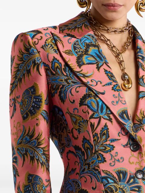 ETRO floral jacquard blazer - Pink
