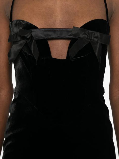 Alessandra Rich velvet maxi dress - Black