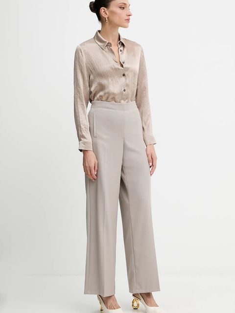 Marella koszula Emme by Marella damska kolor brązowy regular z kołnierzykiem klasycznym 2525116091200 - zdjęcie produktu nr 2