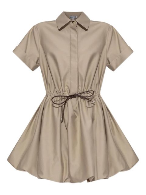 LOEWE drawstring-waist bubble dress - Neutrals - zdjęcie produktu nr 1