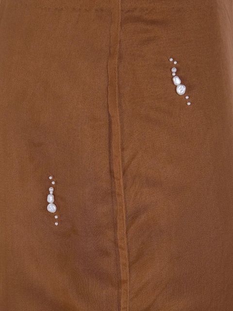 Róhe beaded skirt - Brown