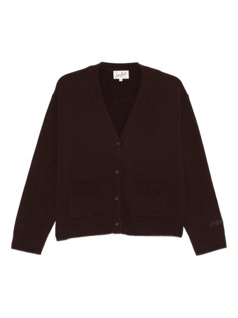 MC2 Saint Barth Madie wool V-neck cardigan - Brown - zdjęcie produktu nr 1
