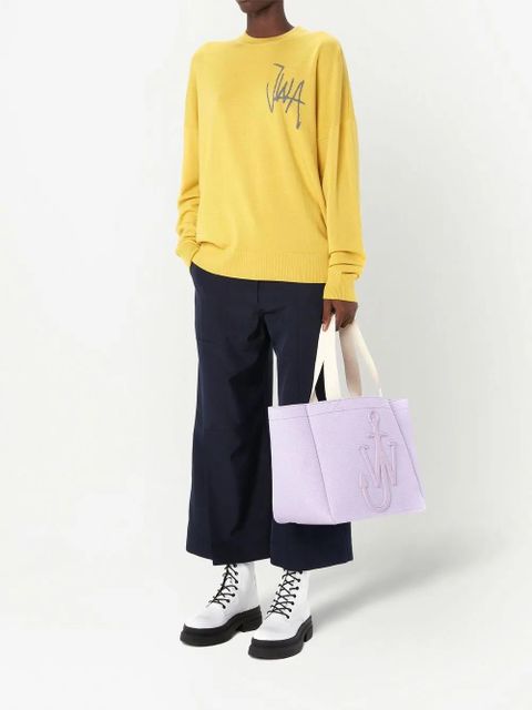 JW Anderson logo-embroidered jumper - Yellow