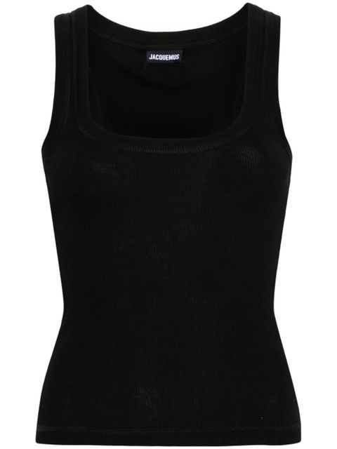 Jacquemus Le Debardeur ribbed tank top - Black - zdjęcie produktu nr 1