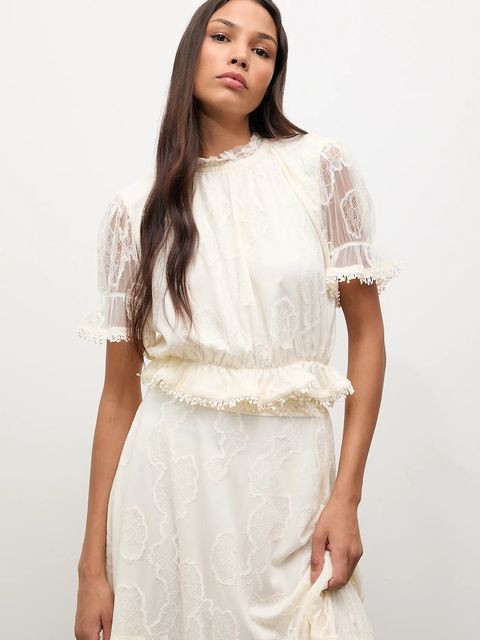 Answear.LAB bluzka damska kolor beżowy gładka