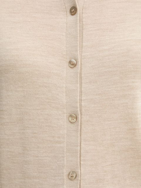 BOSS kardigan wełniany damski kolor beżowy lekki 50545031