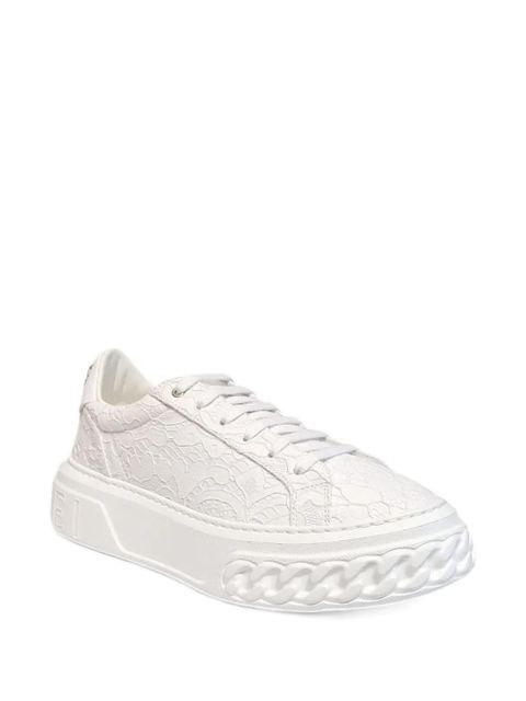 Casadei Off Road lace-effect chain-trimmed sneakers - White - zdjęcie produktu nr 2