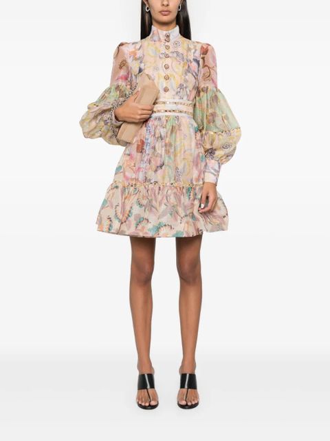 ZIMMERMANN Illustration Mirror mini dress - Pink