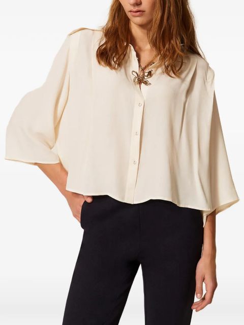 TWINSET crop shirt - Neutrals - zdjęcie produktu nr 2
