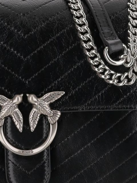 PINKO Classic Love quilted shoulder bag - Black