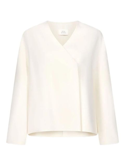 LouLou de Saison Maara asymmetric V-neck jacket - Neutrals - zdjęcie produktu nr 1