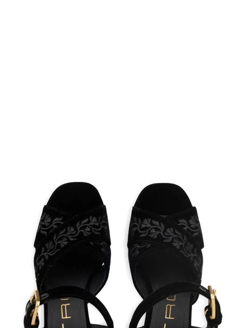 ETRO 100mm velvet sandals - Black