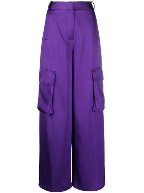 Versace wide-leg cargo trousers - Purple - zdjęcie produktu nr 1