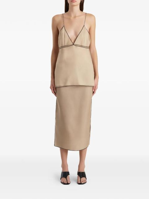KHAITE silk skirt - Neutrals - zdjęcie produktu nr 2