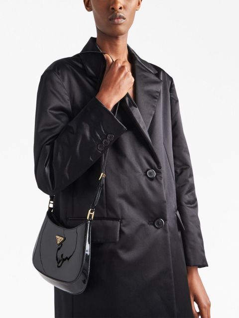 Prada Cleo patent-leather shoulder bag - Black