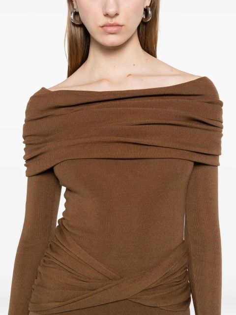 Aya Muse knitted maxi dress - Brown