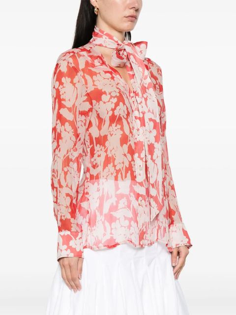 Victoria Beckham chiffon shirt - Red