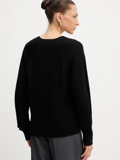 Armani Exchange sweter z dodatkiem wełny damski kolor czarny lekki XW001335 AF13774