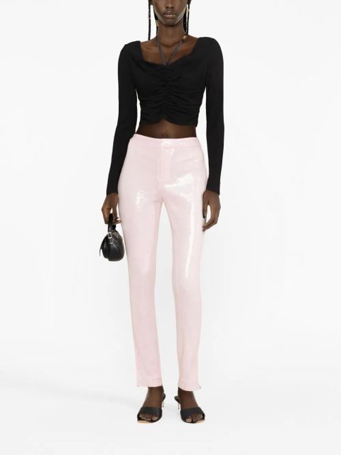 ROTATE BIRGER CHRISTENSEN sequin-embellished trousers - Pink - zdjęcie produktu nr 2