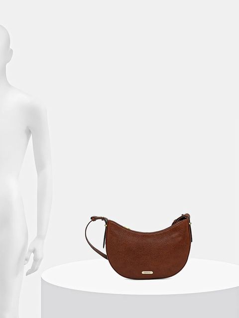 Barbour torebka skórzana kolor brązowy LBA0507