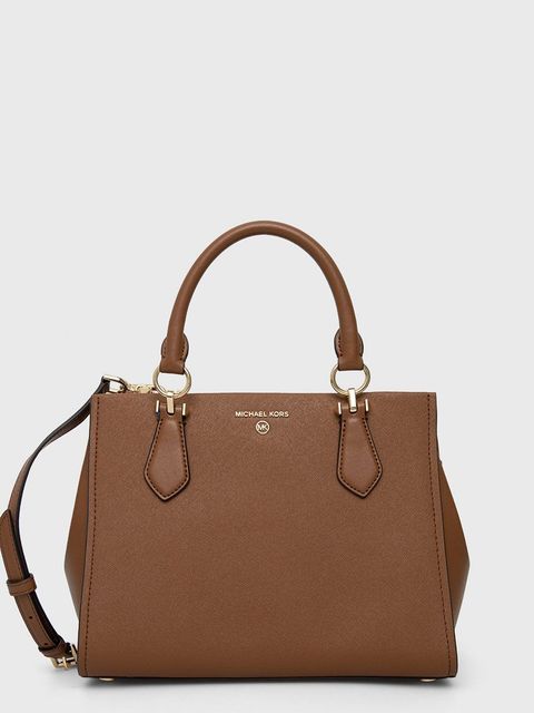 MICHAEL Michael Kors torebka skórzana 30S2G6AS2L kolor brązowy