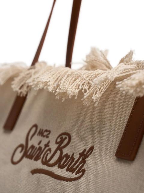 MC2 Saint Barth fringed strap shoulder bag - Neutrals