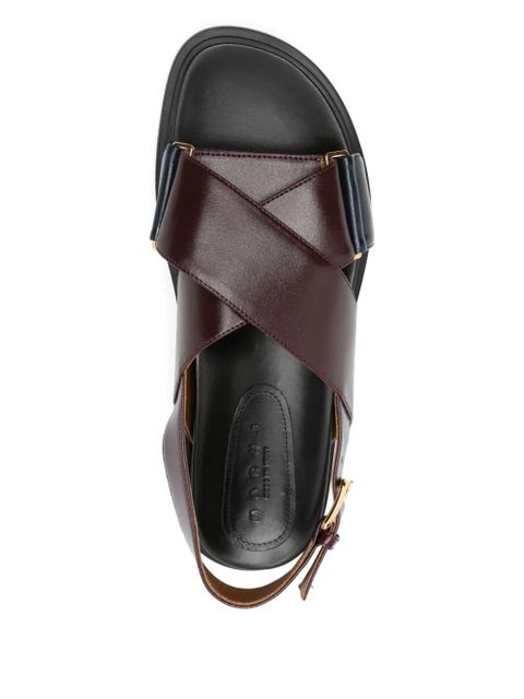 Marni crisscross strap sandals - Red