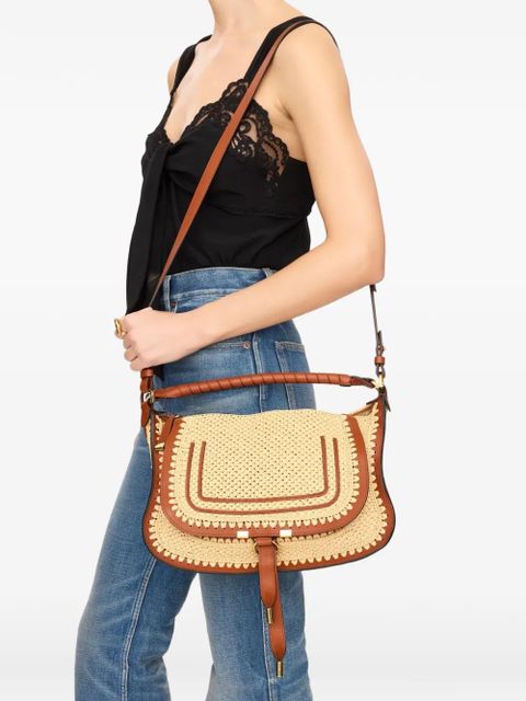 Chloé small Marcie raffia-effect tote bag - Neutrals - zdjęcie produktu nr 2