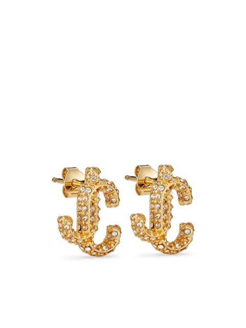 Jimmy Choo JC crystal-embellished stud earrings - Gold